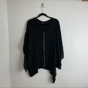 Torrid Zip Front Sheer Tunic Top Sz 0